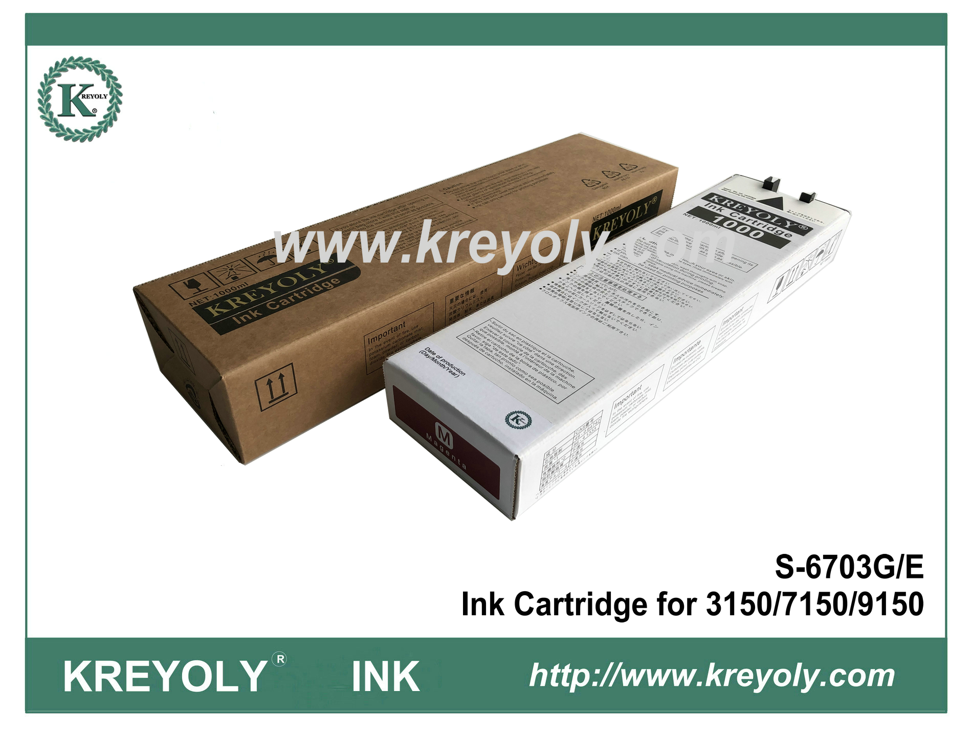 S-6703 Magenta Ink Cartoudge for InkJet Machine Riso Comcolor 3150 7150 9150
