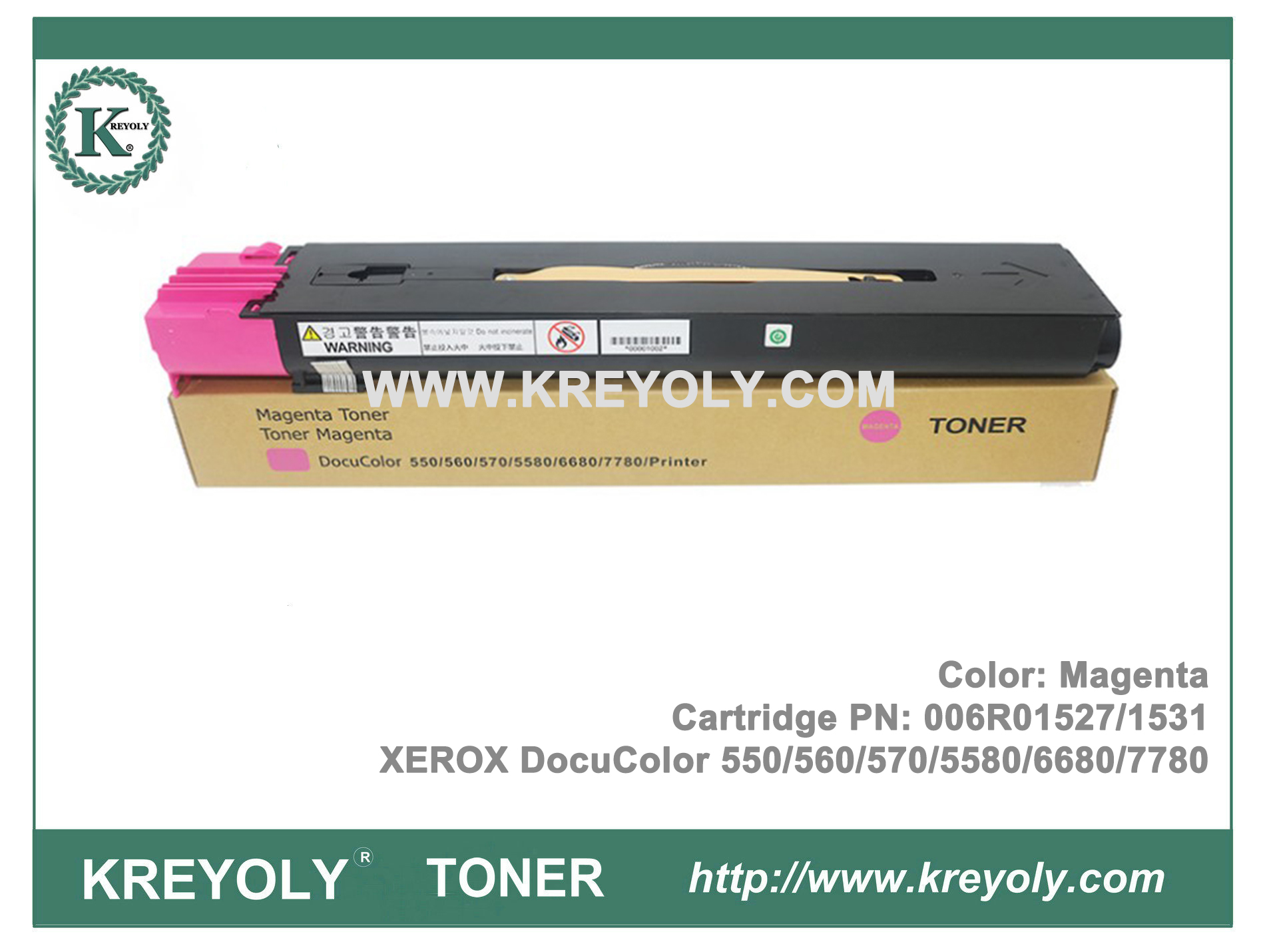 Cartouche de toner Xerox DocuColor 550 560 570 5580 6680 7780 Imprimante 006R01525 006R01528 006R01527 006R01526